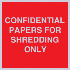 CONFIDENTIAL PAPERS FOR SHREDDING ONLY